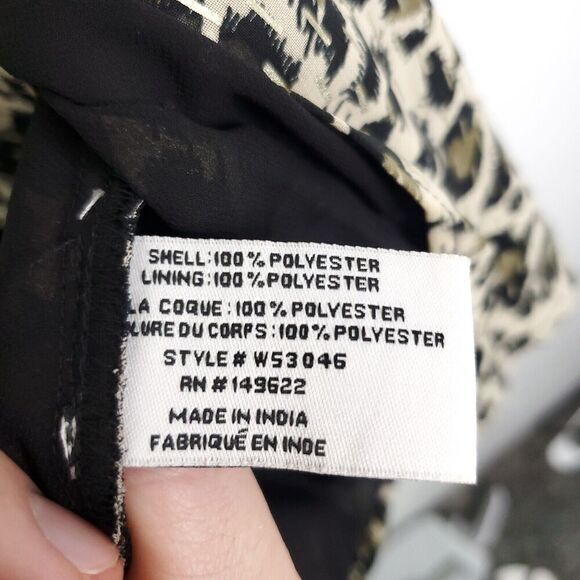 Walter Baker Top Womens M Peplum Asymmetrical Hem Leopard Exotic Animal - Picture 6 of 10